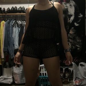 ❌SOLD❌Black swimsuit Cover up 2-piece